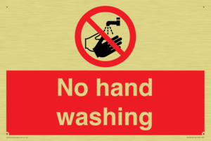 No hand washing